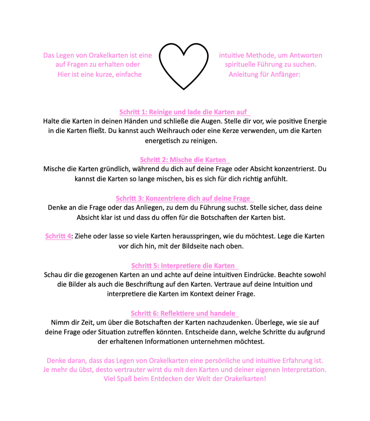 ORAKELKARTEN "BESINNLICHE NACHRICHTEN"© LIMITED EDITION