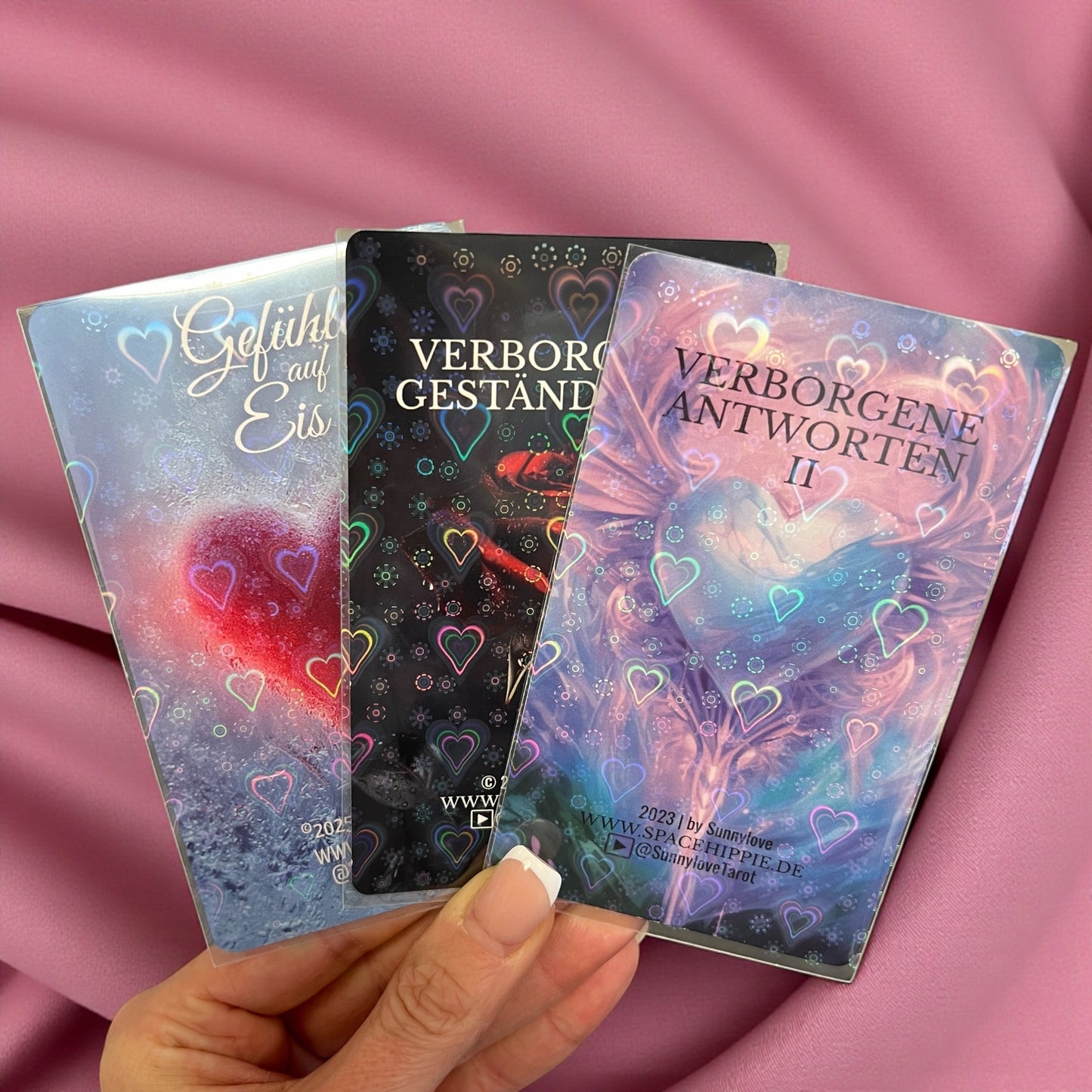 KARTENHÜLLEN HERZEN EINSEITIG