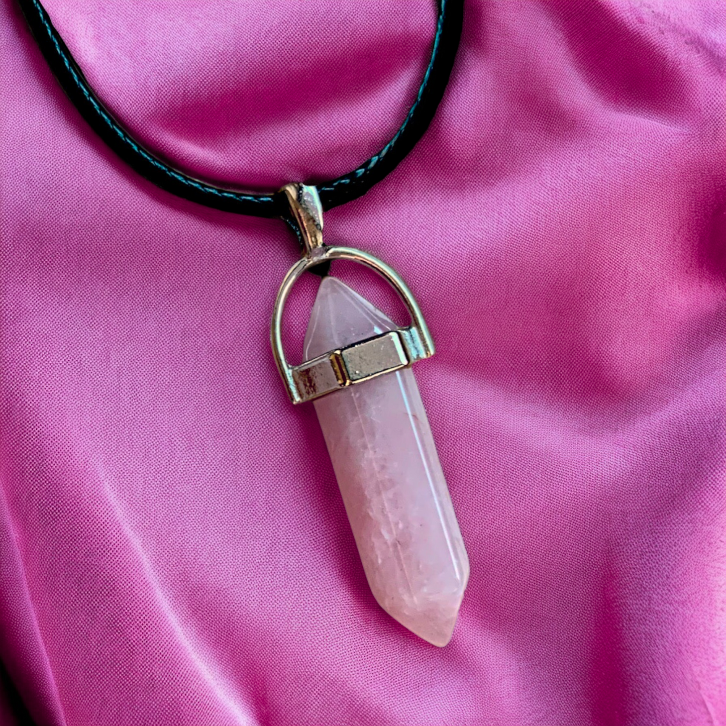 ROSE QUARTZ CRYSTAL NECKLACE