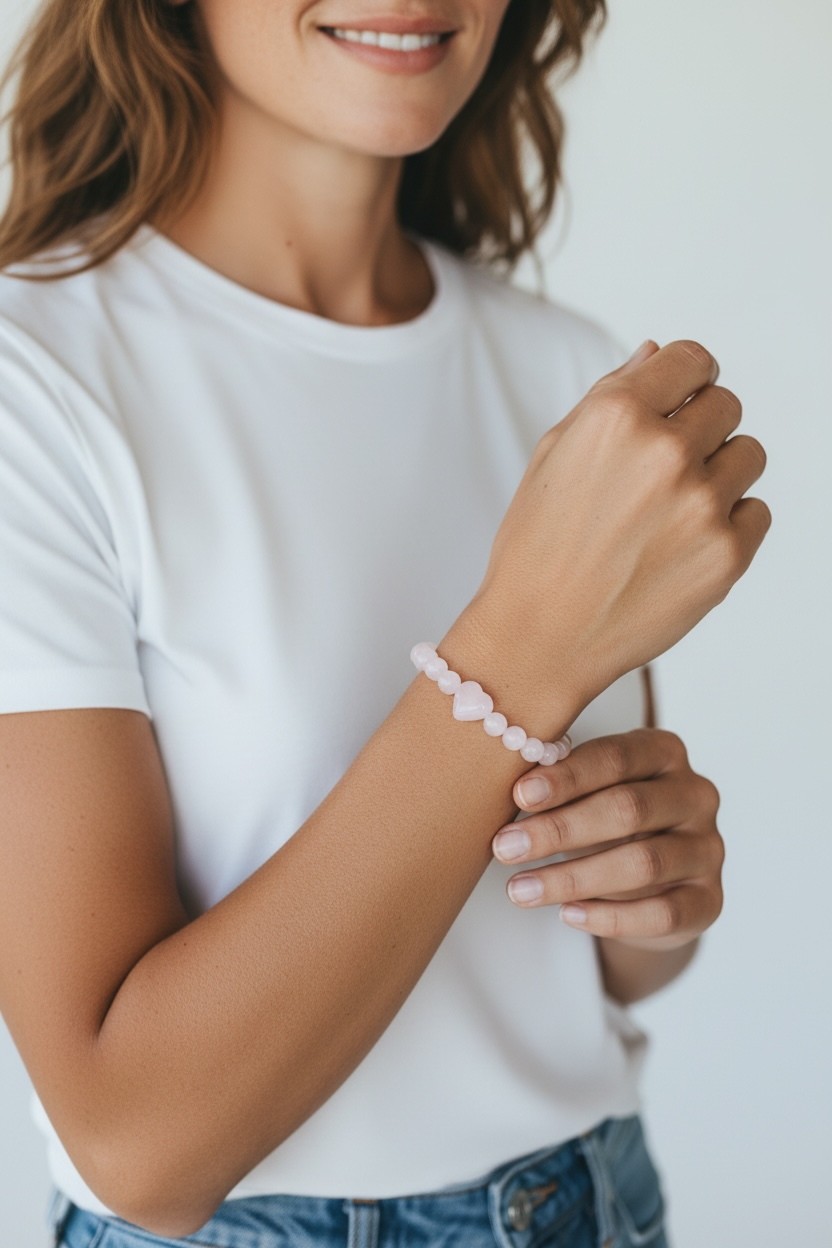 LOVE ROSENQUARZ ARMBAND