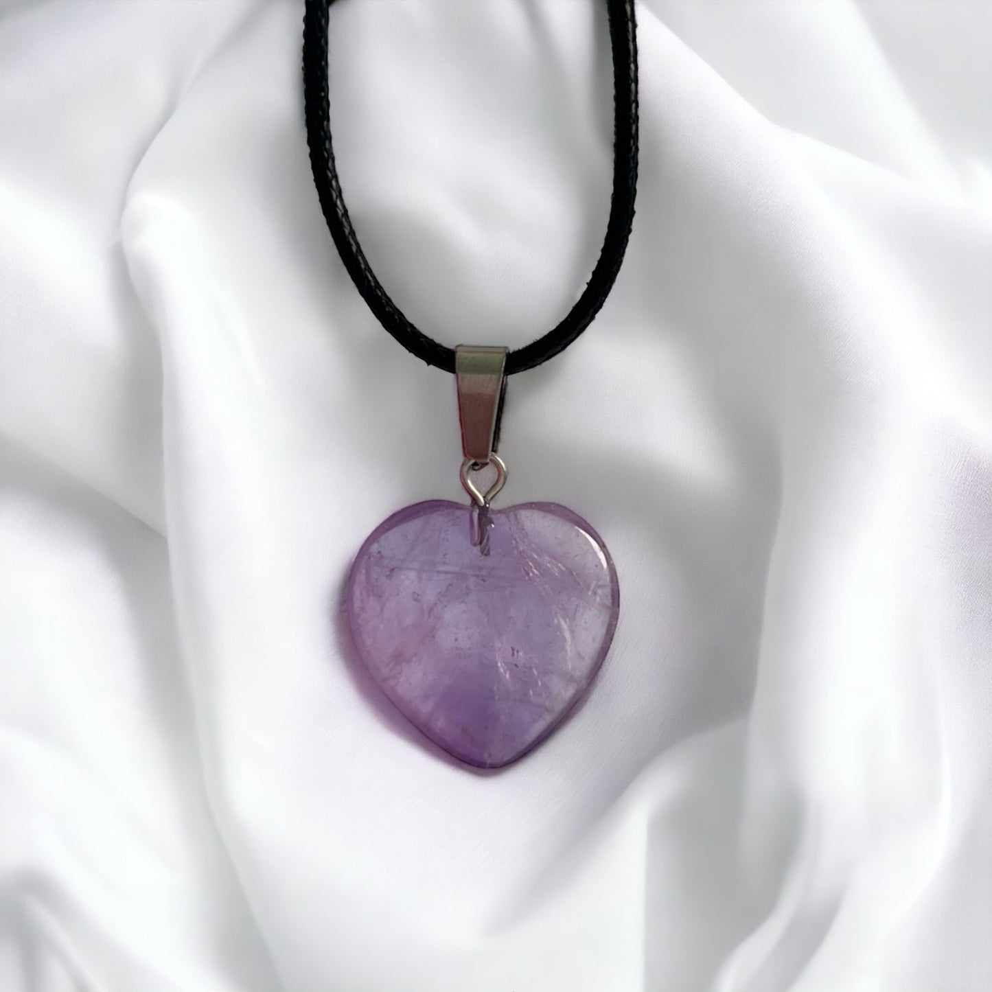 AMETHYST HEART BALANCED NECKLACE