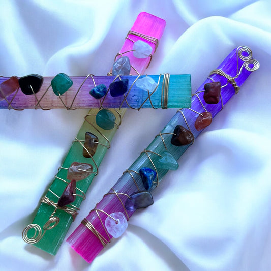 CHAKRA SELENIT KRISTALL STAB