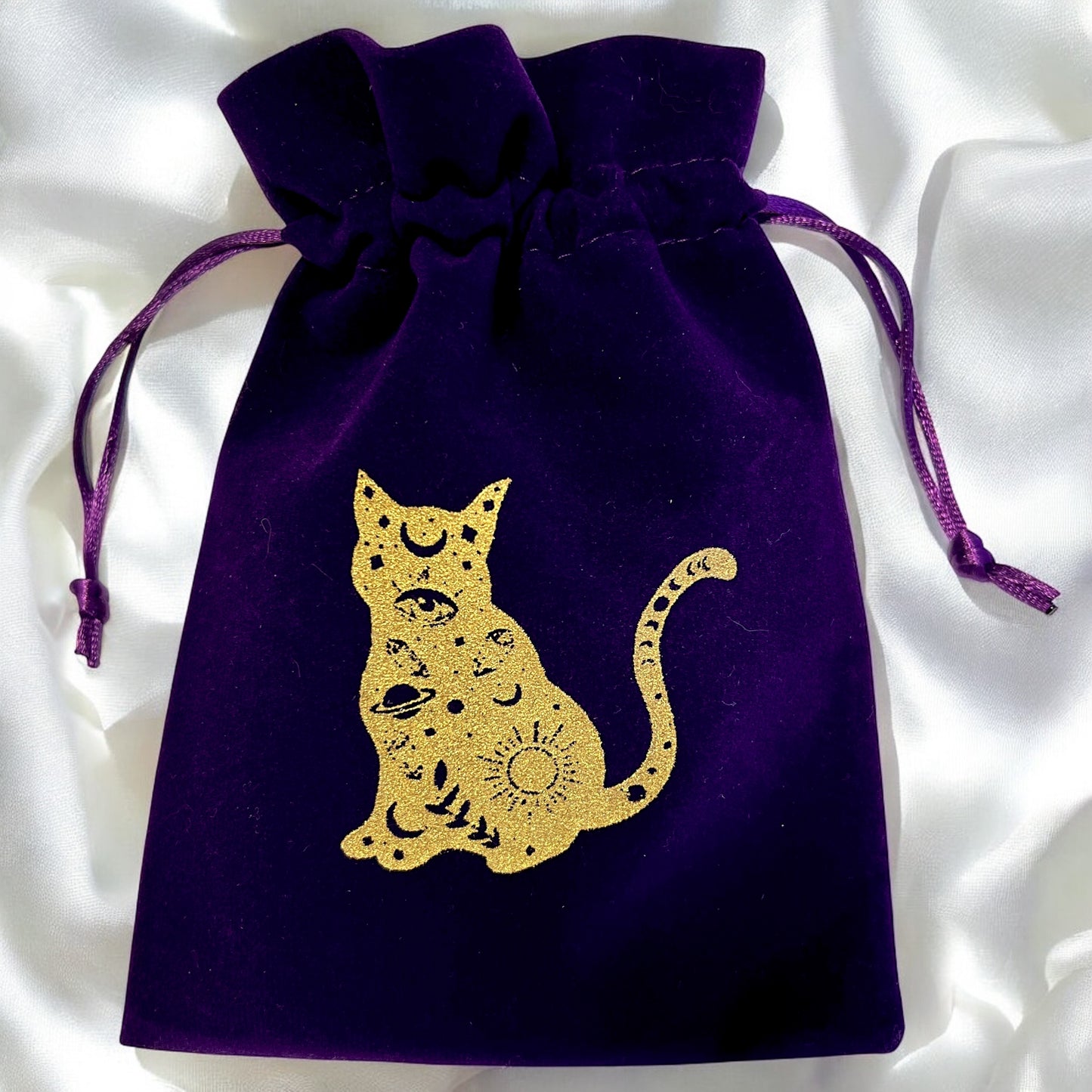 BEUTEL LILA KATZE