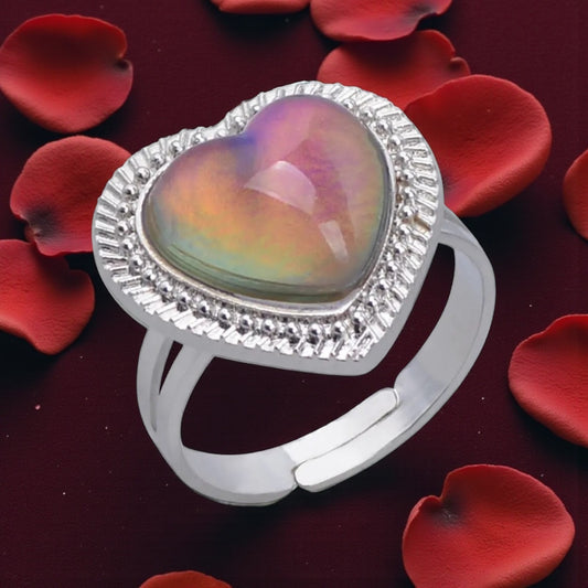 STIMMUNGSRING HERZ AMULETT FARBWECHSEL