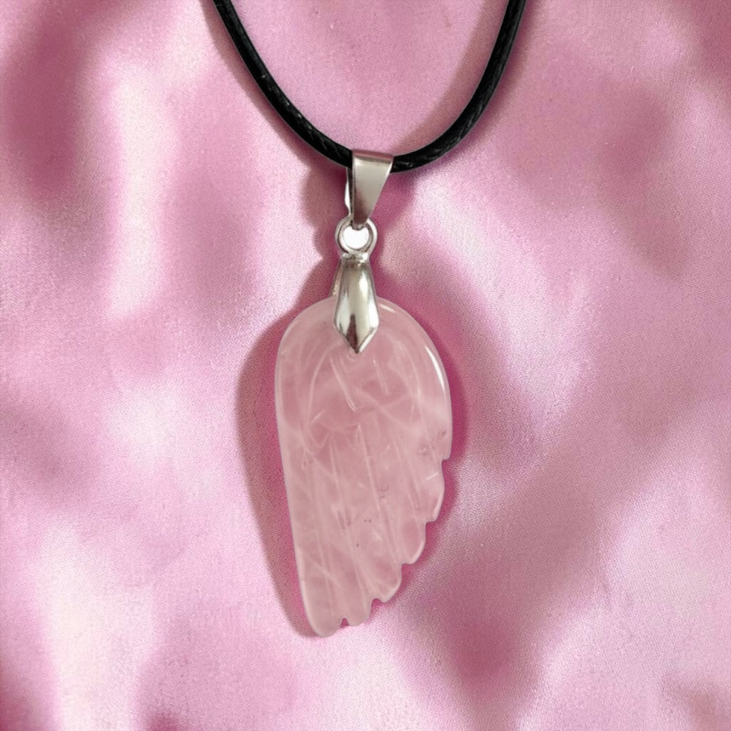 ROSENQUARZ ENGELFLÜGEL KETTE