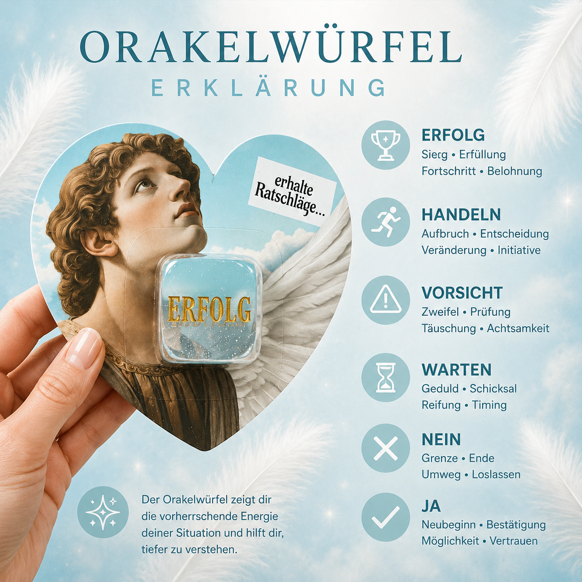 ORAKELWÜRFEL "RATSCHLÄGE" BLAU
